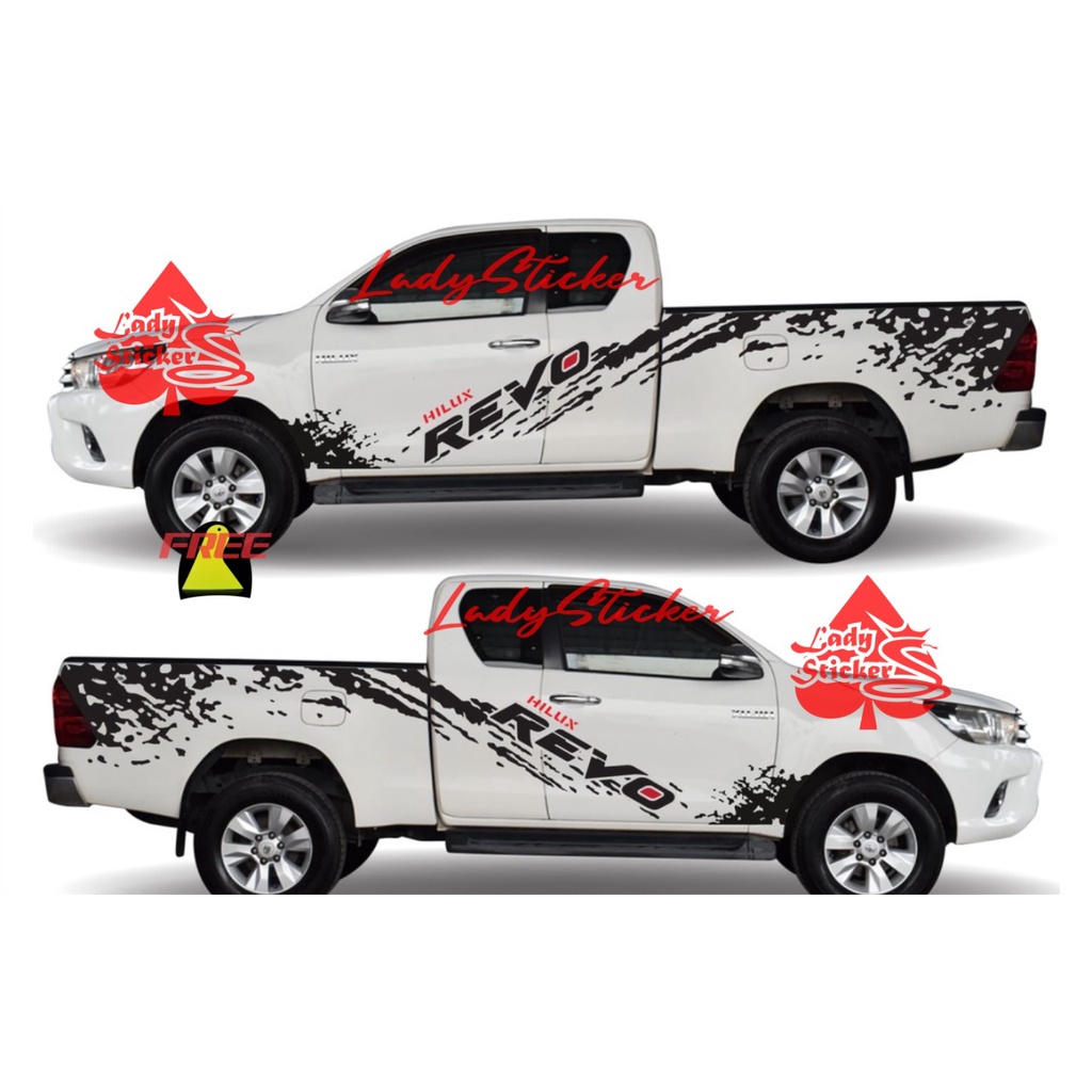 NEW CUTTING STICKER MOBIL HILUX REVO STRIPING STICKER MOBIL TOYOTA HILUX REVO