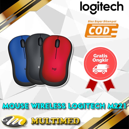 Mouse Wireless Silent Click Logitech M221 Optical Sensor