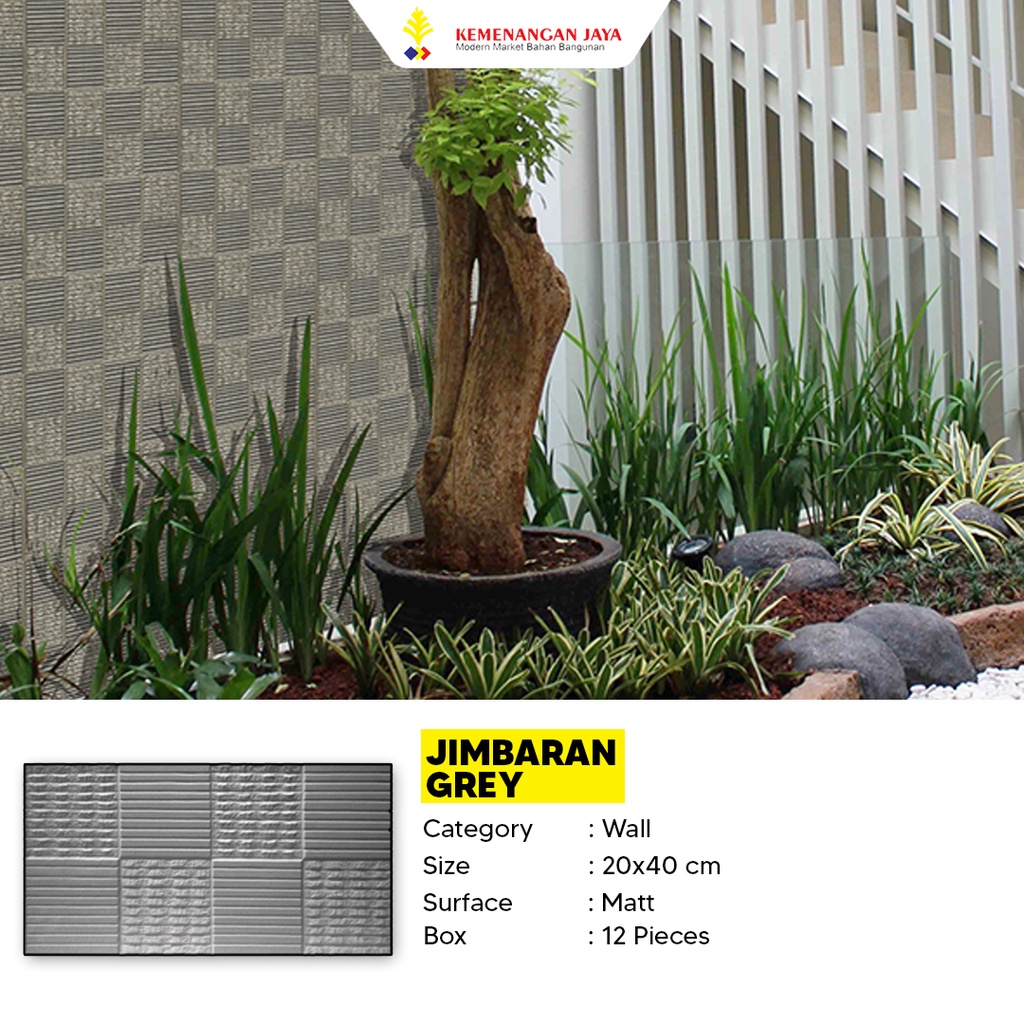 Keramik Murah Centro Jimbaran Grey 20x40 Kw A