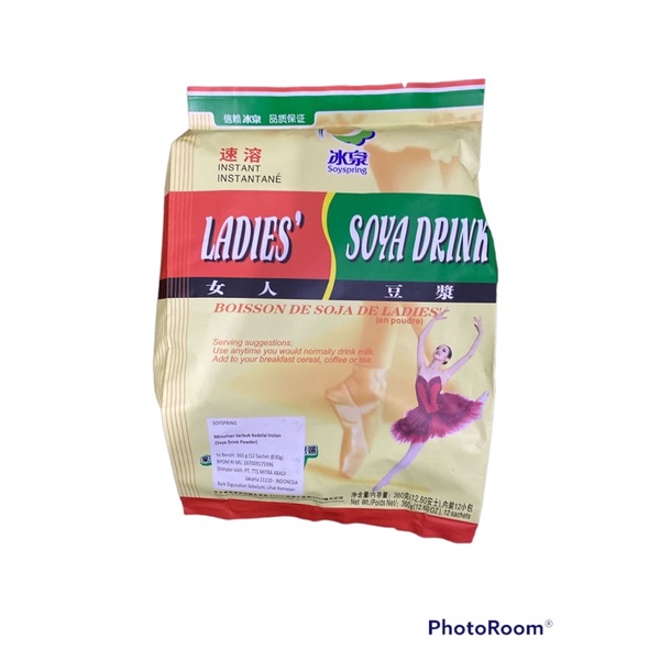 Soyspring Instant Black Sesame Paste Almond Soya Bean Instant Soya Drink Ledies Soya Drink