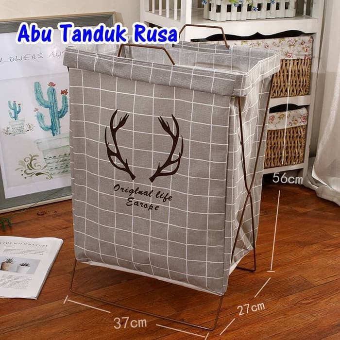 Keranjang Laundry Bag Besar Besi Keranjang Baju Pakaian Kotor 699