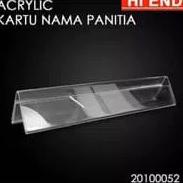 

5a✹Ready➷ Acrylic/akrilik name plate/ kartu nama panitia 8X30/ tempat reserved selipan kertas 96
