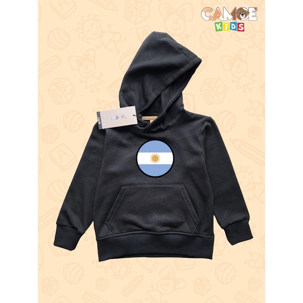 Jaket Hoodie Anak KIDS CAMOE Argentina Flag Bendera Argentina
