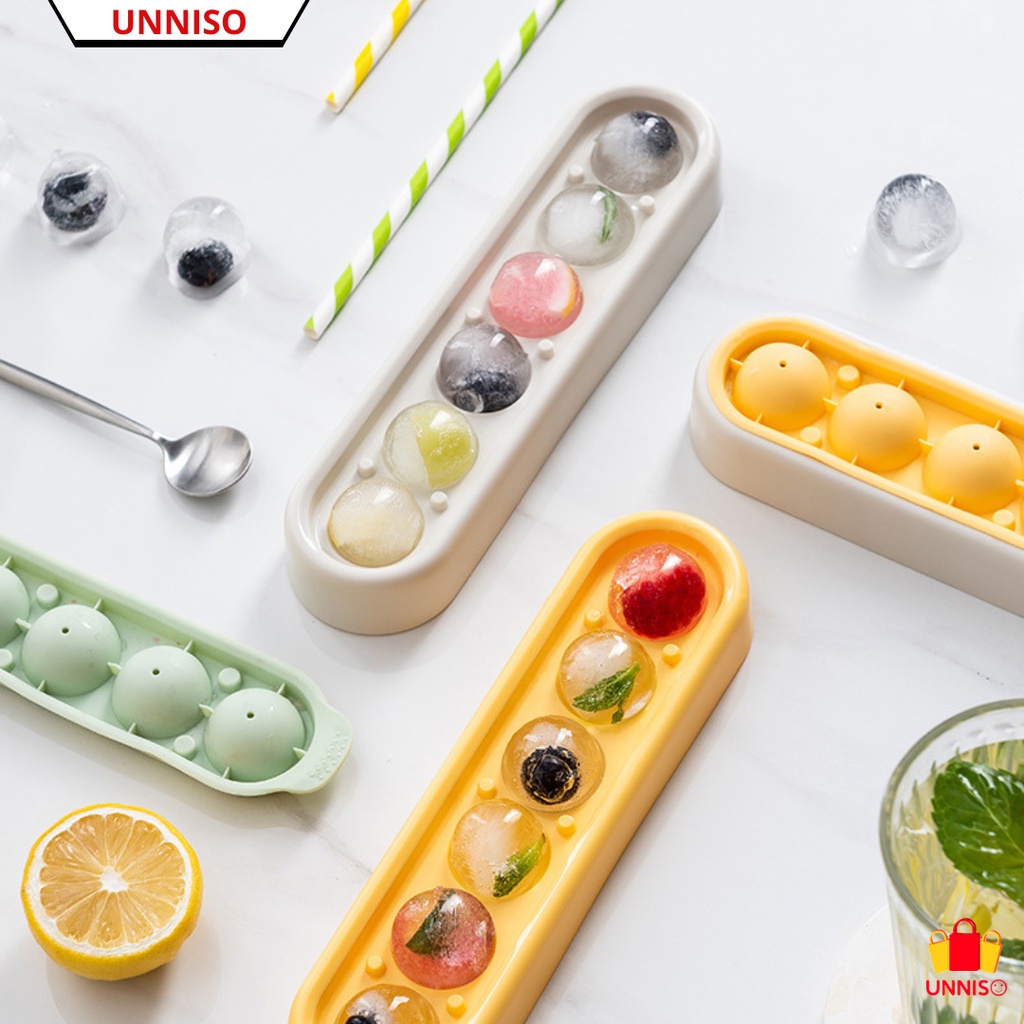 UNNISO - Cetakan Es Batu Ice Ball Silicone 6 Grid