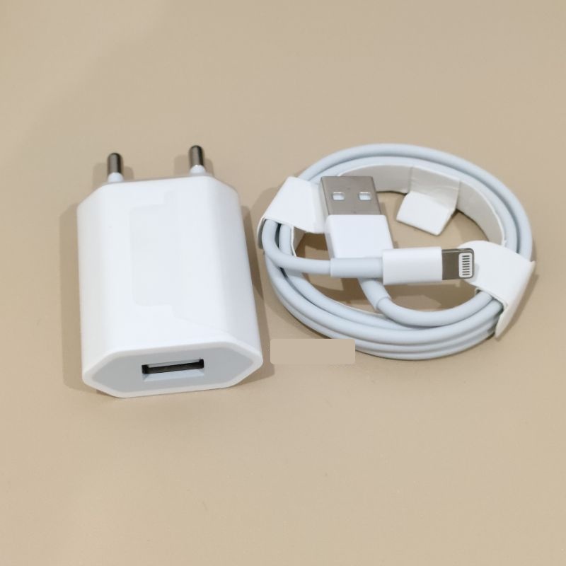 1 Set Paket Charger Iphone Adaptor + Kabel Data Adapter Batok Kepala Charger Casan Chargeran Cesan Chasan Fast Charging Lightning Travel Charger Ori 100% Lightning Aipon 5/5s/6/6s/6+/7/7+/8/8+/X/Xs//XR/11/11PRO/12/Pro/HP26