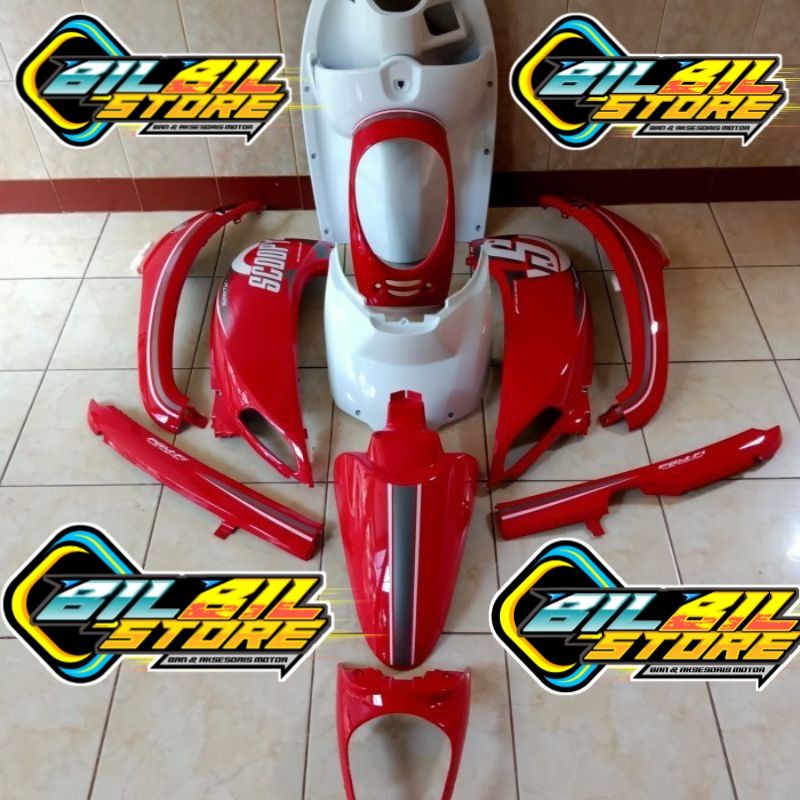 FULL BODY HALUS HONDA SCOOPY FI 2013-2016 WARNA MERAH PUTIH