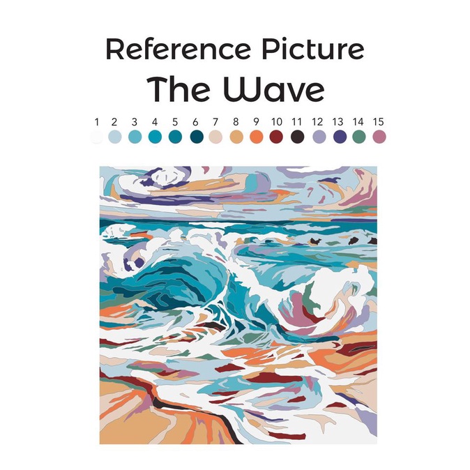 

Paint by Numbers The Wave Edition / Number Alam Ombak Pantai Beach