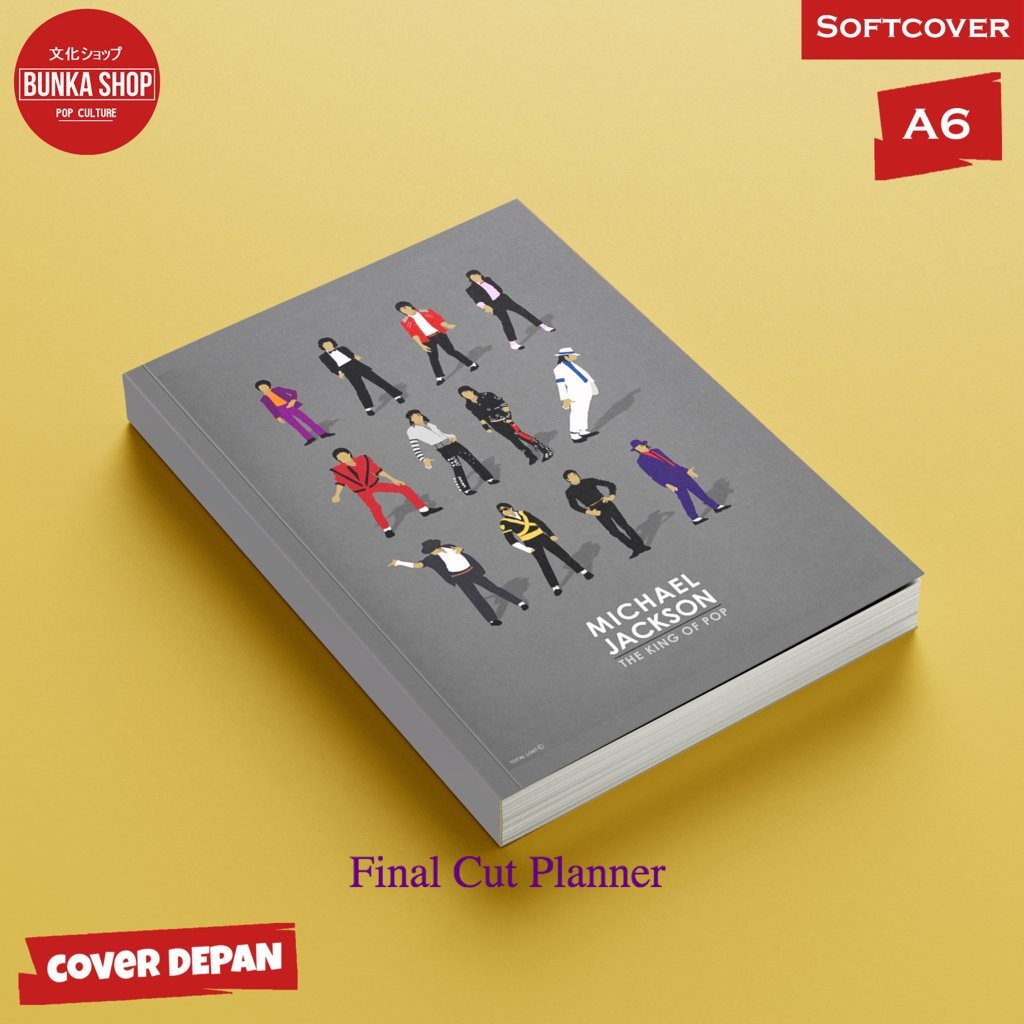 

Buku tulis polos/bergaris 80's Michael Jackson King Of Pop Softcover A6 Buku Tulis Catatan Notes Agenda Planner Jurnal