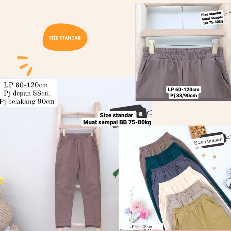 celana kerja wanita strech import /Fuji pants jumbo/standar