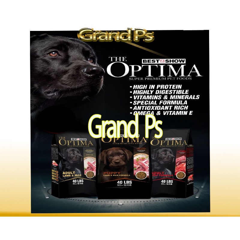 Optima Dog Food 18kg puppy/adult/lamb/beef EXPEDISI