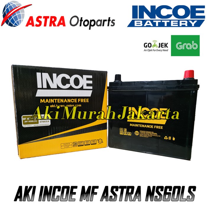 {BEKAS} Aki Mobil Honda HRV INCOE MF Astra NS60LS Aki Kering 12V / 45Ah Diskon