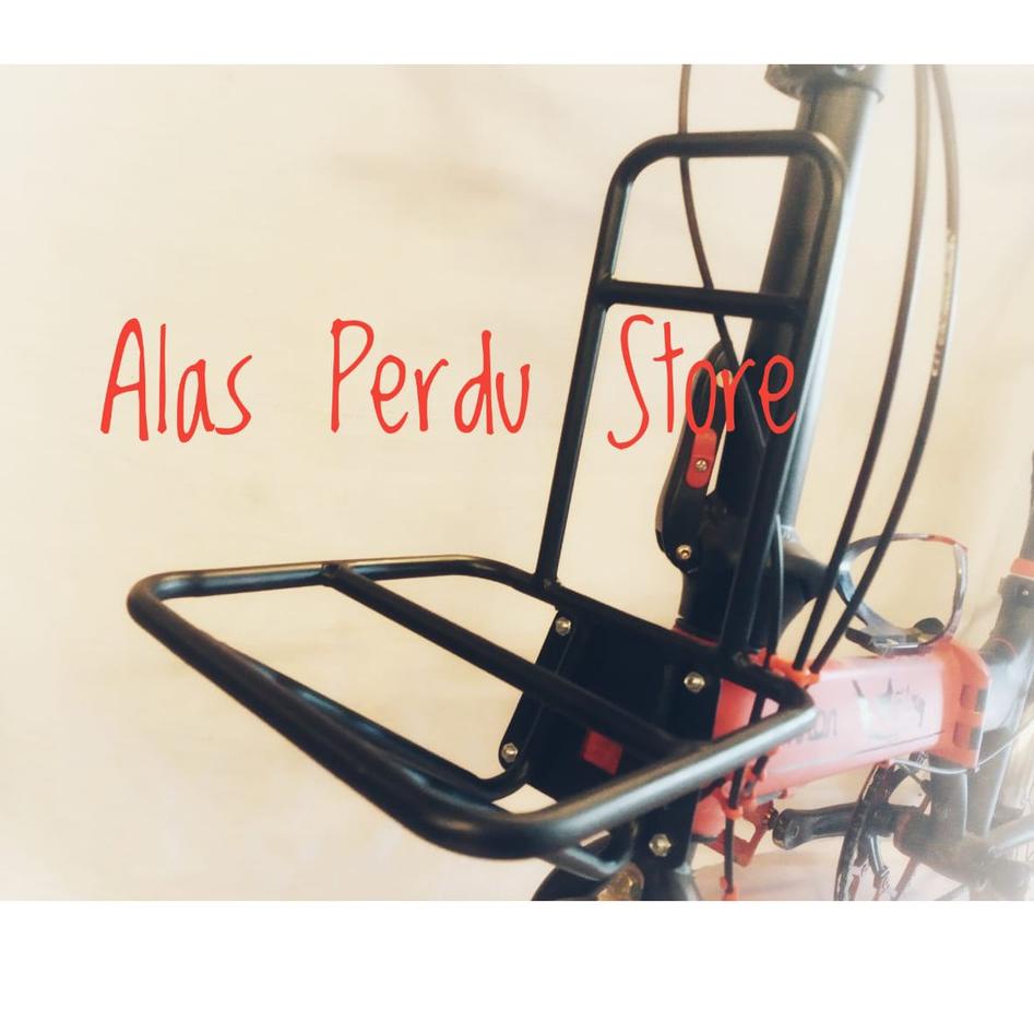 {KWA.18Oc22м} Bagasi Sepeda Lipat - Front Rack Sepeda Lipat include adaptor Front Block- Front Rack 