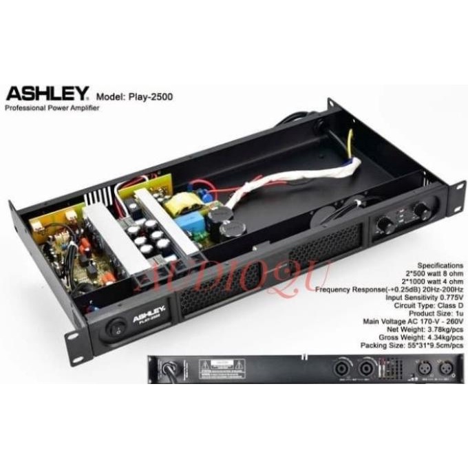 Power Amplifier Ashley Play 2500 Class D Original -