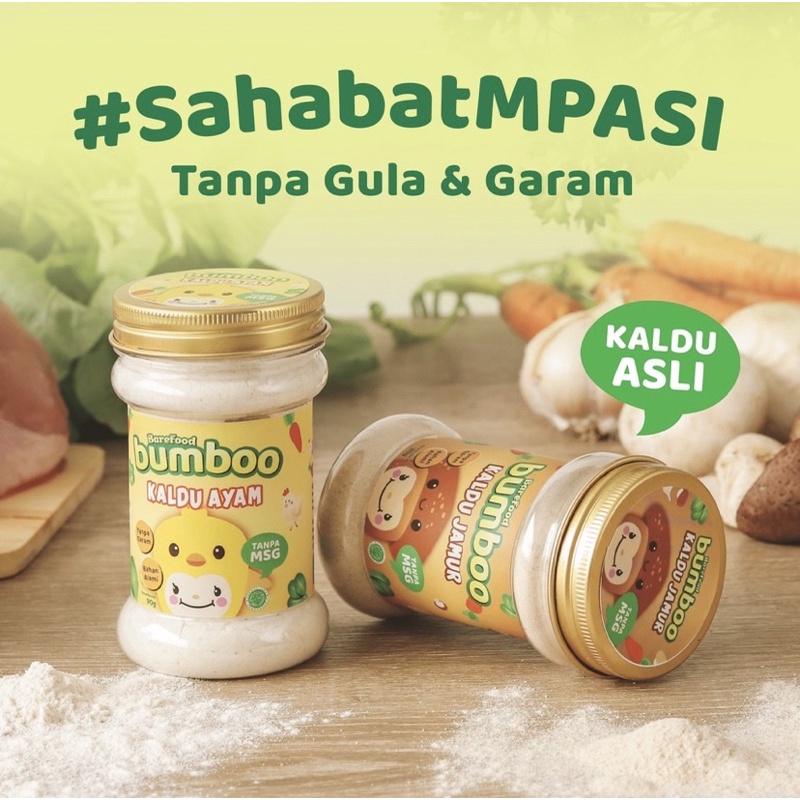 Bumboo Kaldu Jamur Ayam Sapi Keju Bubuk Bumbu Dapur Non Gula Garam MSG Cocok MPASI