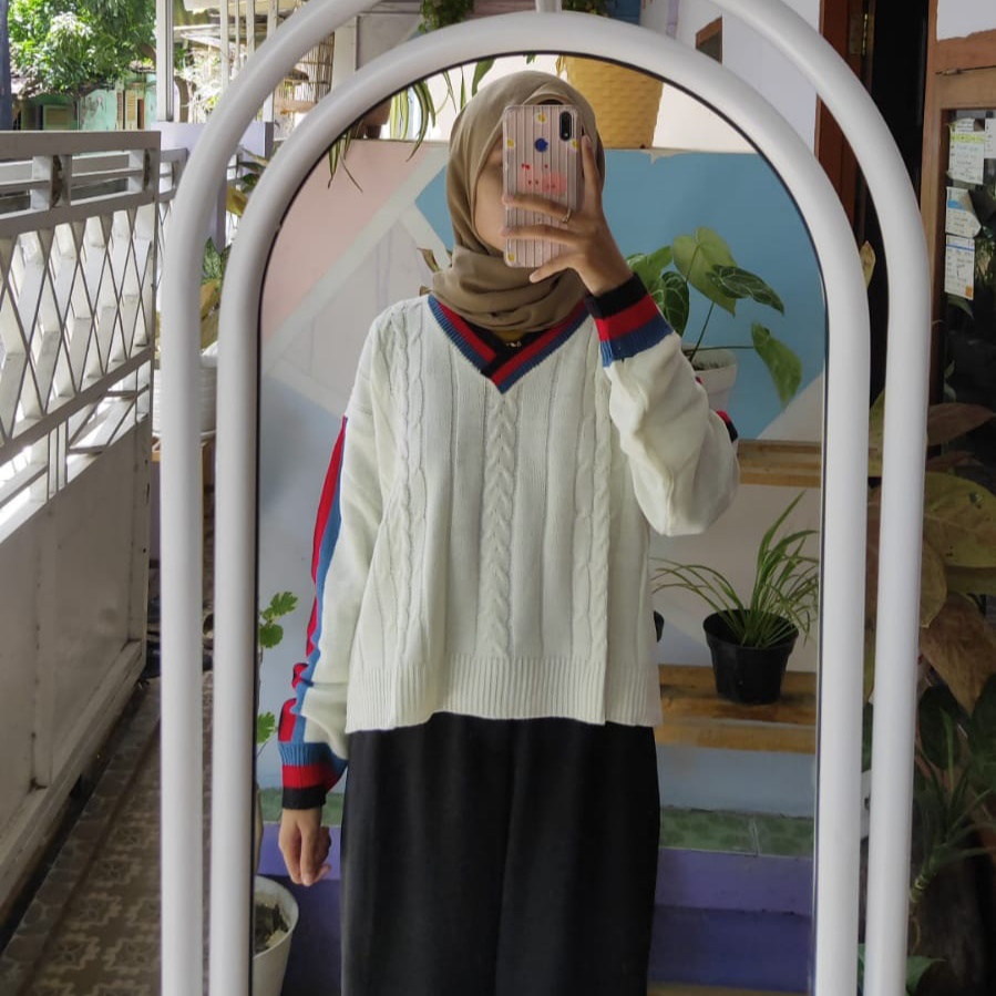 Rajut v cable korean style