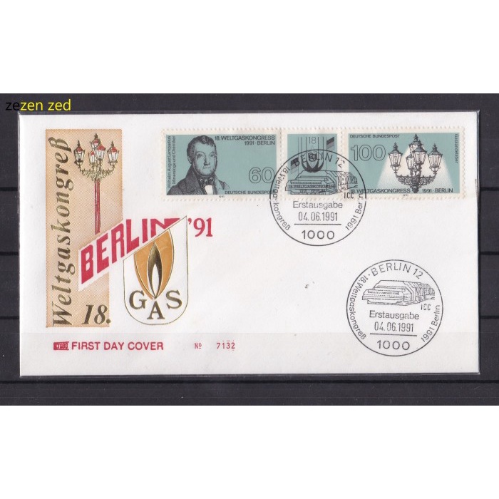 

A054 Perangko FDC SHP Jerman 1991 International Energy Congress 1 Pcs