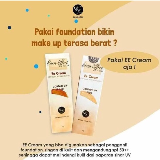 EE Cream Kfskin Natural Cover Spf 50++ Original / 2 Shade Natural & Light / EE Cream Kfskin BPOM - j
