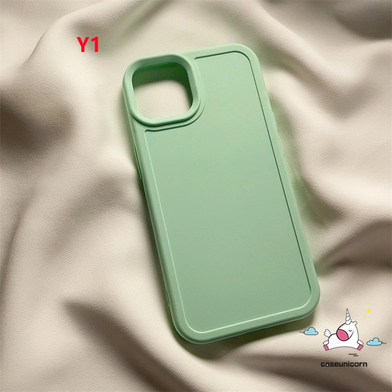 Casing Soft Case Matte Warna Macaron Untuk iPhone 11 7plus XR 8plus 14 13 11 12 Pro MAX X XS MAX 7 8 Plus