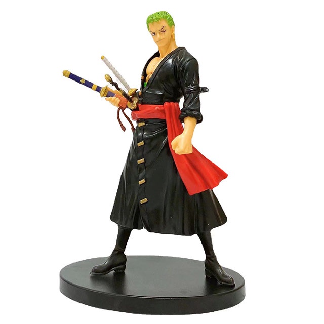 Mainan Action Figure Model Anime One Piece Roronoa Zoro Bahan PVC Ukuran 19CM Untuk Anak / Dewasa