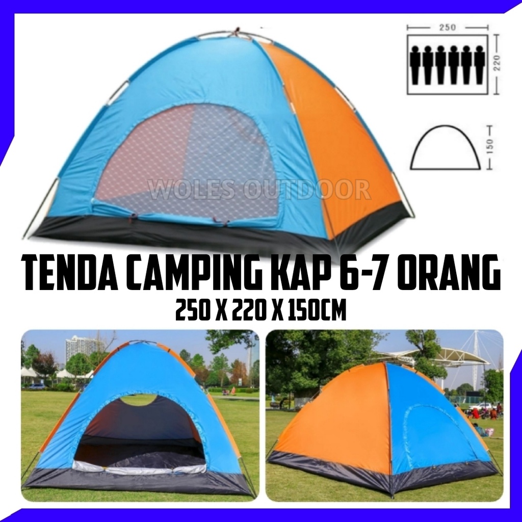 Jual Tenda Camping Kapasitas 6 Orang Ada Jendela Tenda Kemping Berkemah Outdoor Tenda Dome