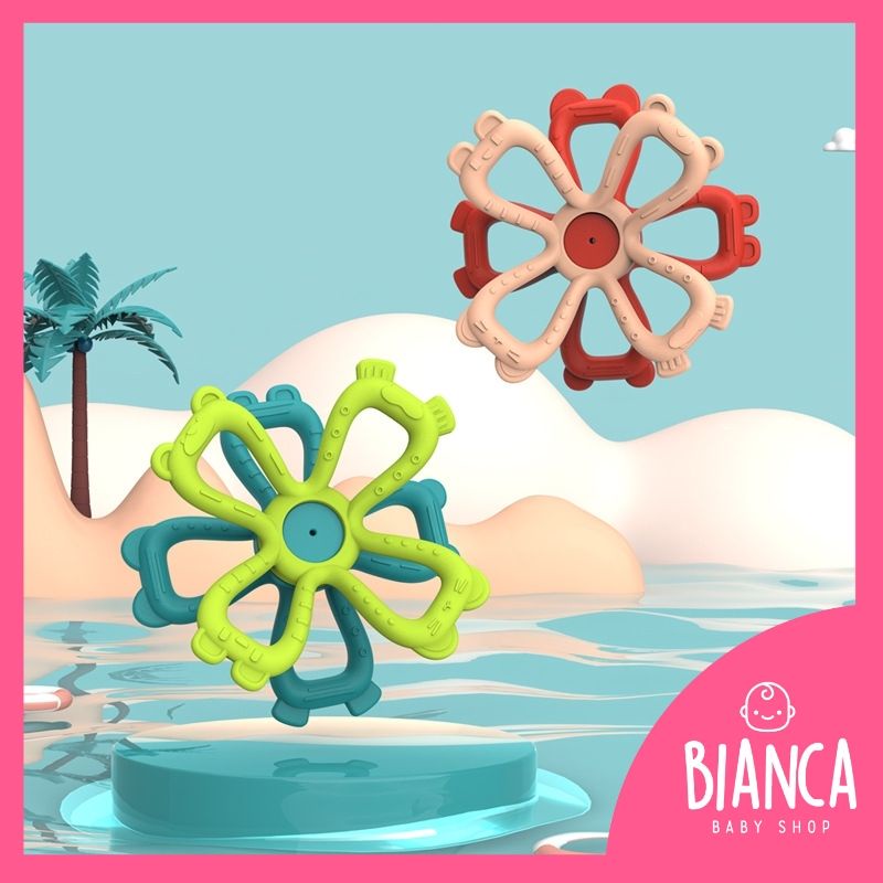 BIANCA - HK Teether Bayi Bentuk Bunga 2 Warna