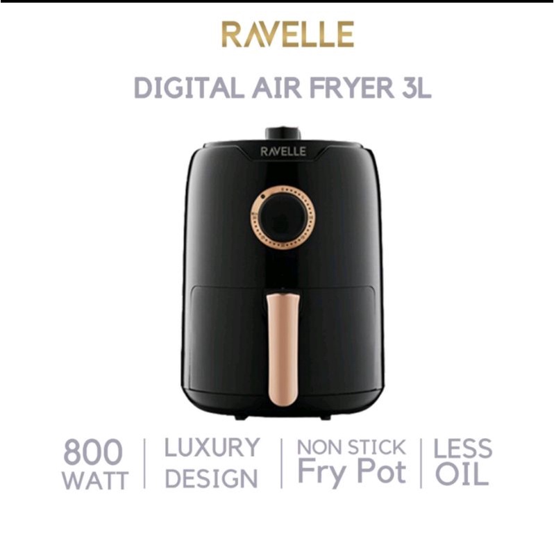 air fryer RAVELLE 3 liter low Watt raf 300 - elegan germany design