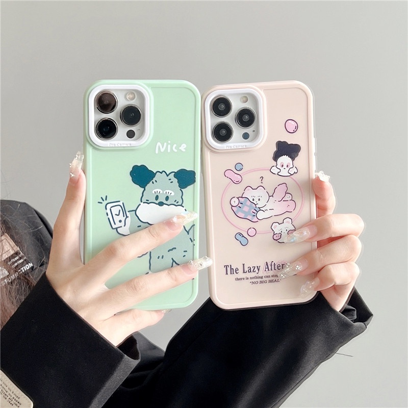 Soft Case Silikon TPU Motif Kartun Anjing Warna Permen Untuk IPhone 14 13 12 11 Pro Max