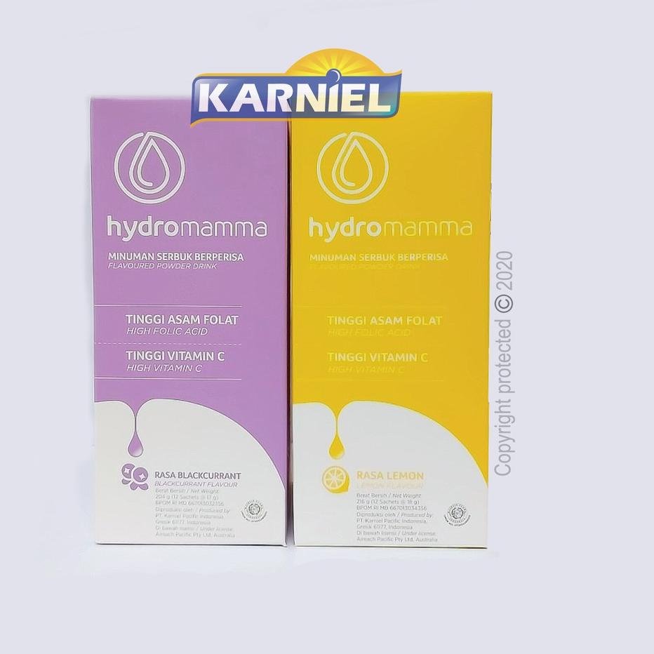 Ready 2 BOX Hydromamma LEMON BLACKCURRANT Asam Folat Vit C Hydromama Hydro Mamma Mama Hamil Promil A