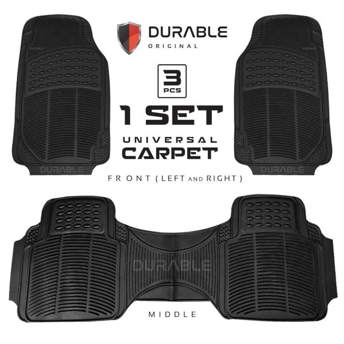 Durable Karpet Mobil VW Tauran 3pcs PVC Universal - Begie
