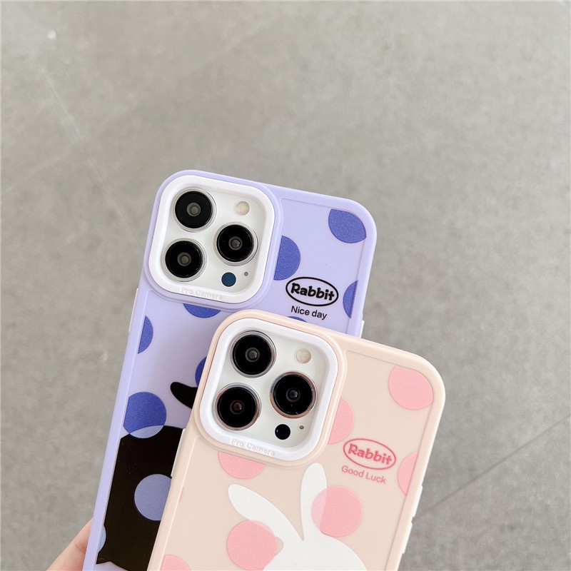 Soft Case Silikon Motif Kelinci Untuk IPhone 14 13 12 11 Pro Max X XR