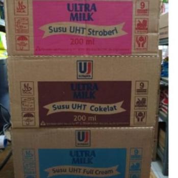 

[KODE 6FLM7] JNE JTR only dus 200ml susu ultra coklat fullcream stroberi strawberry ultramilk