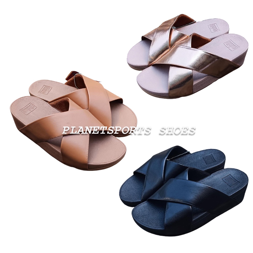 Sandal Fitflop Ringer Cross Slide / Sandal Wanita / Fitflop Slide / Ringer Slide