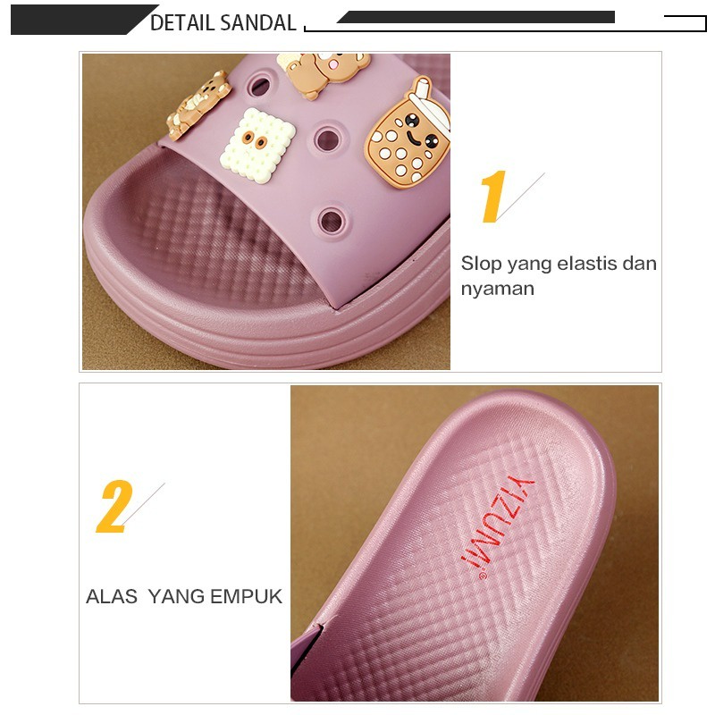 Sandal Fuji Wanita l Sandal Slop Wanita | Sendal Wanita Fuji Yizumi | L1975-YZ1