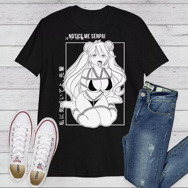 Kaos Tshir Baju Anime Kartun Waifu Material Atasan Pria wanita Distro anime jepang keren kekinian