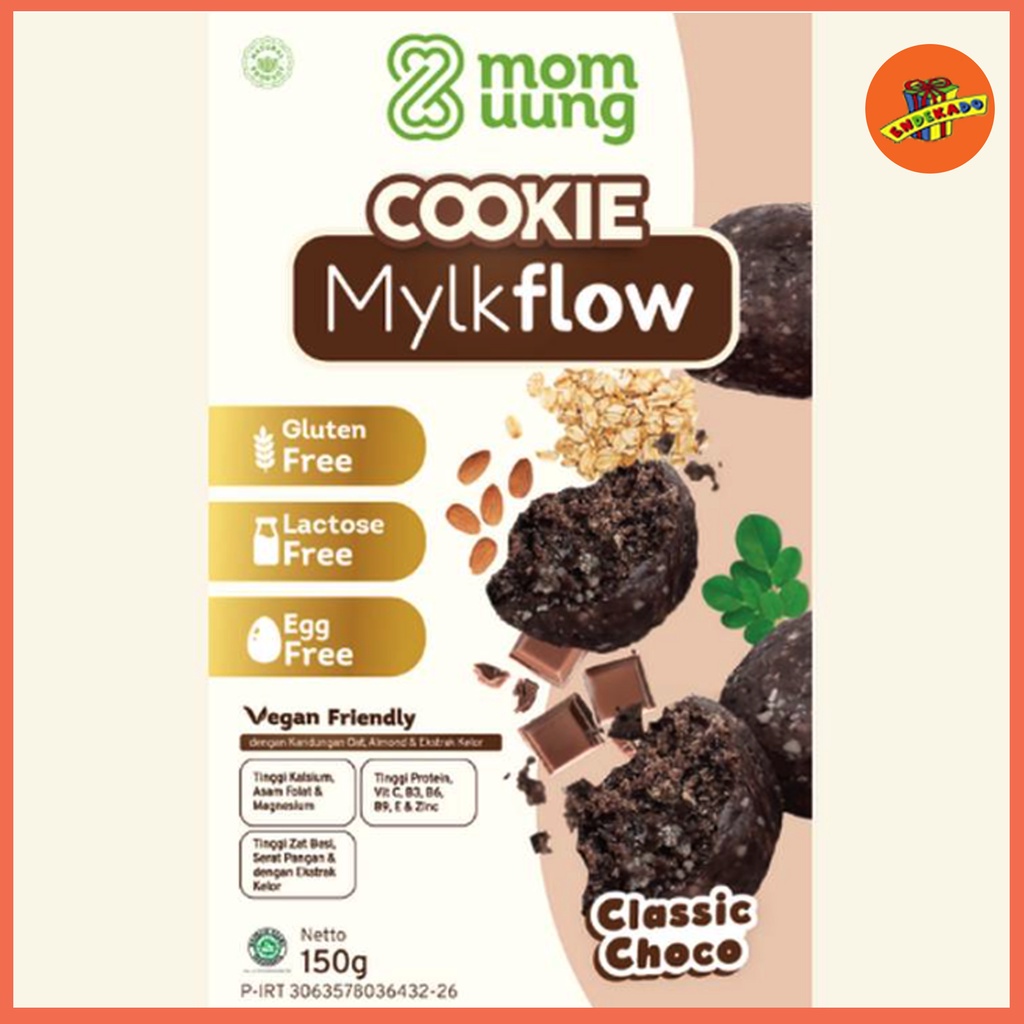 MOM UUNG COOKIE MYLKFLOW - Free Gluten - Vegan Friendly - Kukis Sehat