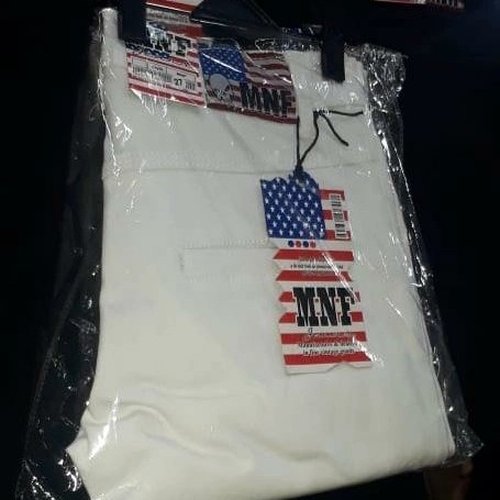 celana panjang jeans putih/celana stretch/celana pria - Putih, 27 (K8C8) Terbaru 2022 Slim Fit Celan