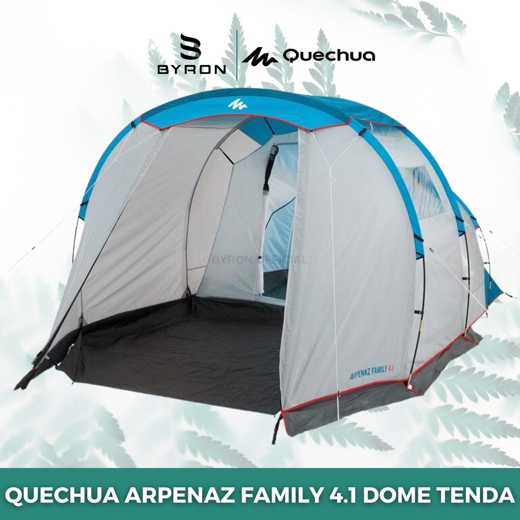 QUECHUA Arpenaz 4.1 Family Dome Tent Tenda Camping untuk 4 Orang - Fresh and Blue