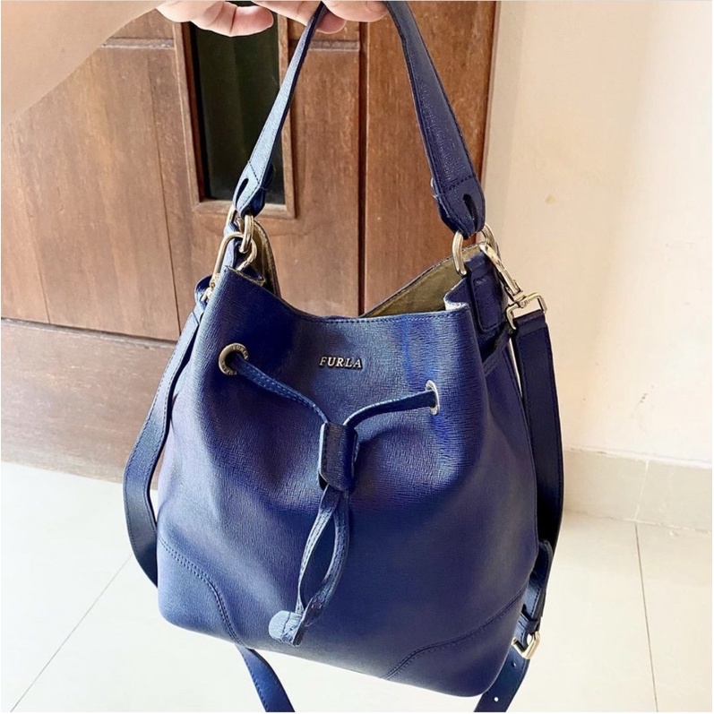 preloved furla bucket bag authentic