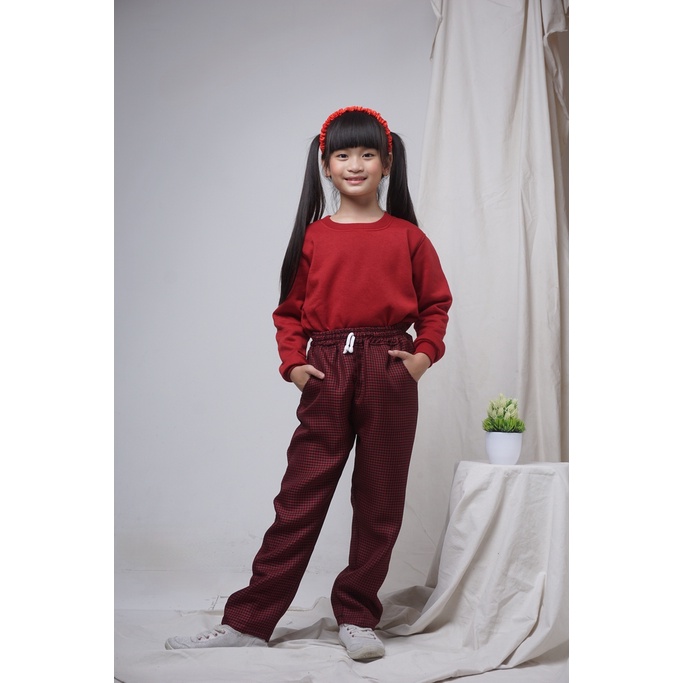 Celana Panjang Anak / Celana Tidur / Celana Harian anak Usia 7 - 15 tahun Motif Garis Kubus by Arhighres Kids