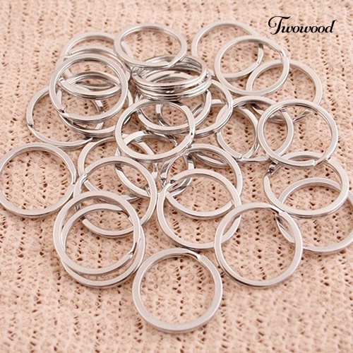 Twowood 25Pcs Ring Gantungan Kunci Diameter 25mm Bahan Metal