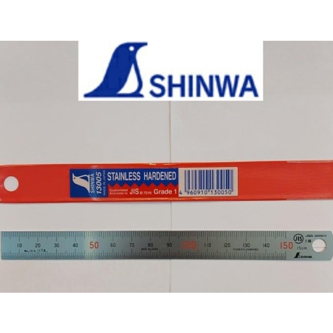 

[COD] Penggaris stainless steel 150mm/15cm merk Shinwa(Japan) TERPERCAYA Kode 565