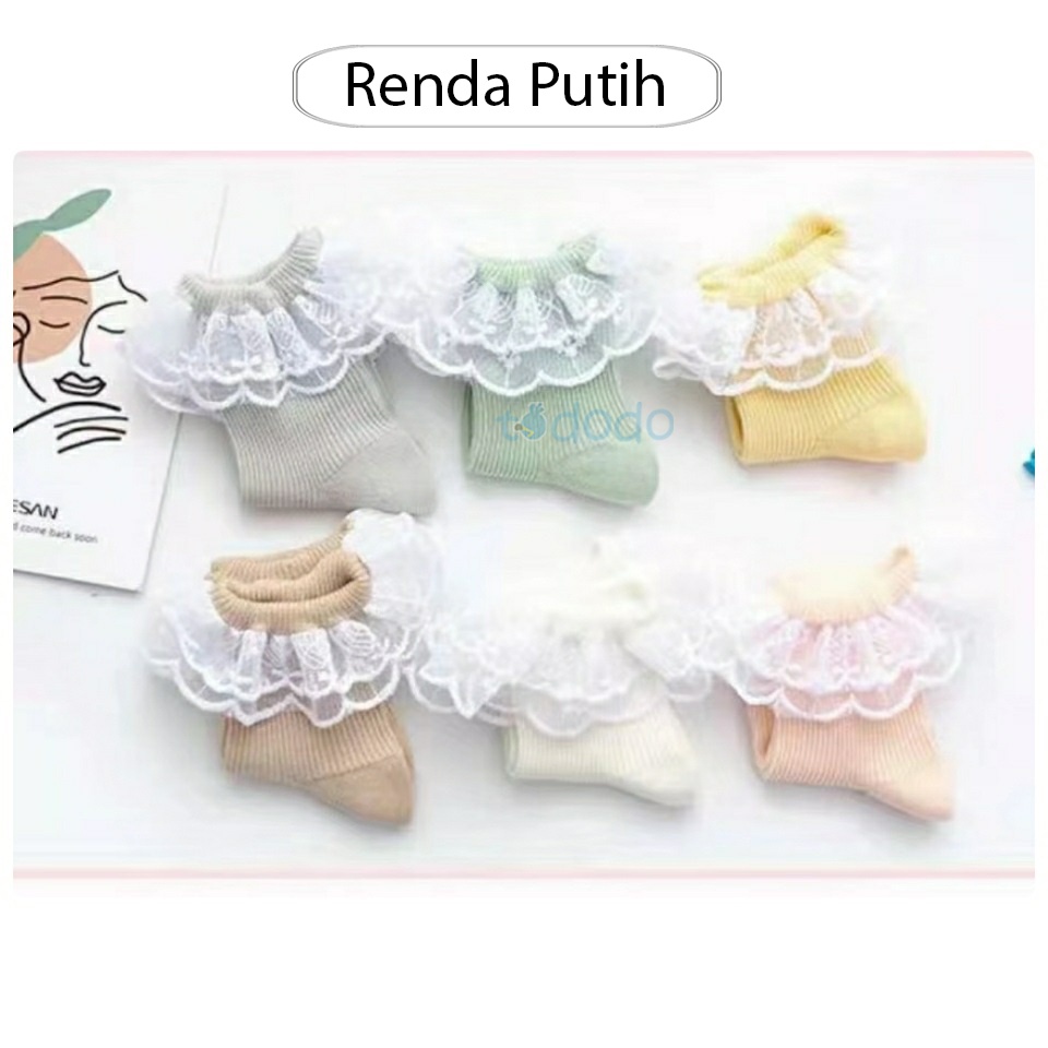 Kaos Kaki Renda Bayi Banyak Motif Catell Love / Kaos Kaki Bayi Tebal Rajut Lucu 1pasang