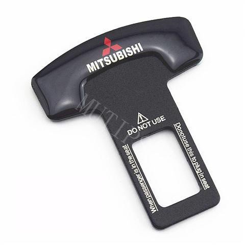 Mitsubishi 1 / 2Pcs Buckle Sabuk Pengaman Mobil Bahan Aluminum Alloy Untuk Kuda Lancer Pajero Xpander Mirage Outlander Attrage