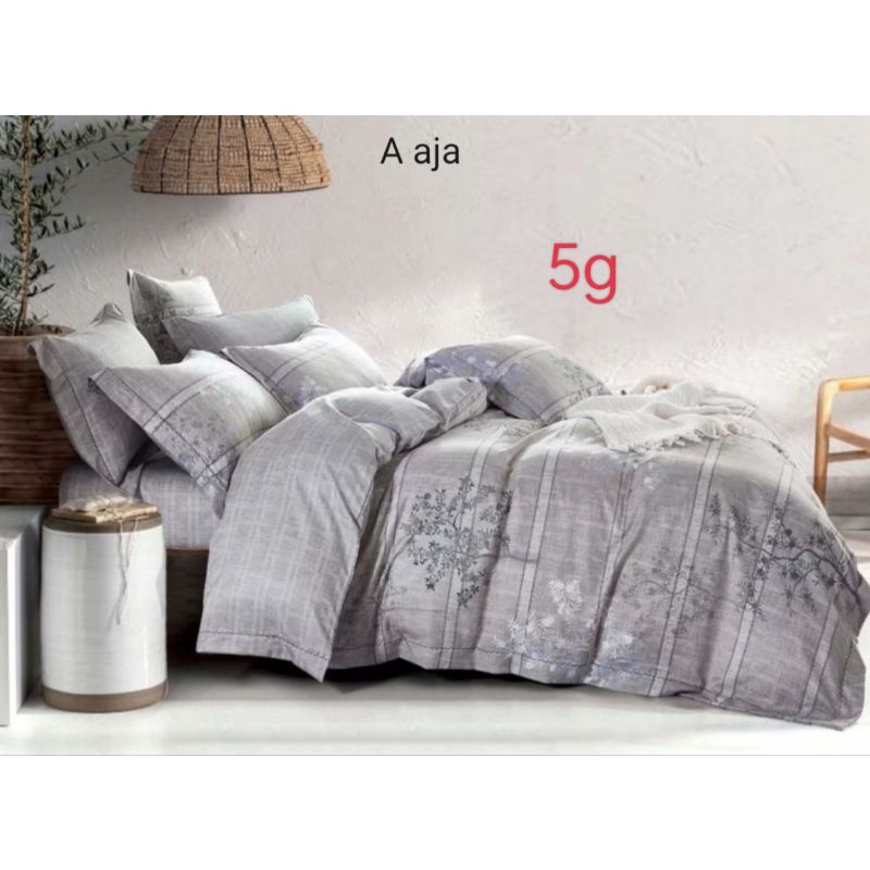 (5)BYAK MOTIF!SPREI SUTRA ORGANIK SERAT BAMBOO ORIGINAL SUTRA ORGANIK ASLI