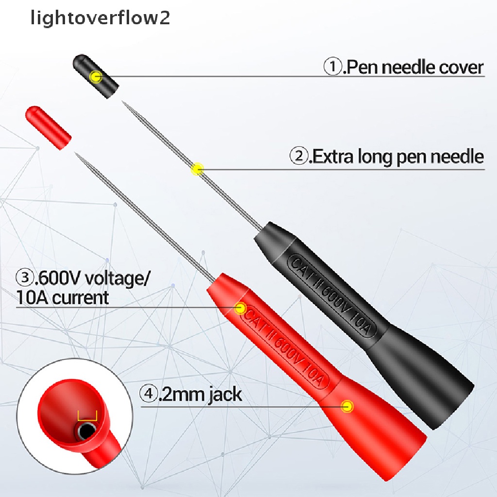 (lightoverflow2) 1 Pasang Pena Multimeter 2mm Sharp