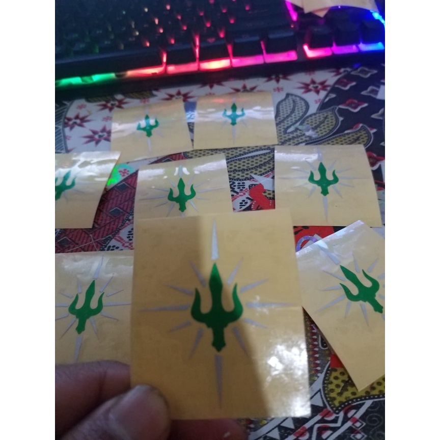 

stiker trisula hologram