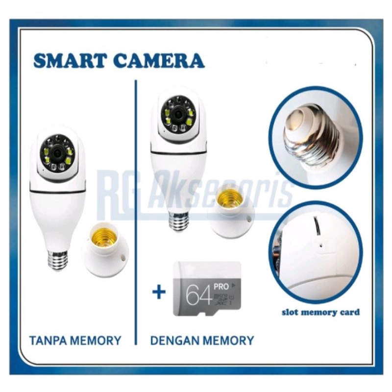 CCTV LAMPU V380 -E27 3MP KAMERA CCTV WIFI LAMPU CCTV PUTAR 360