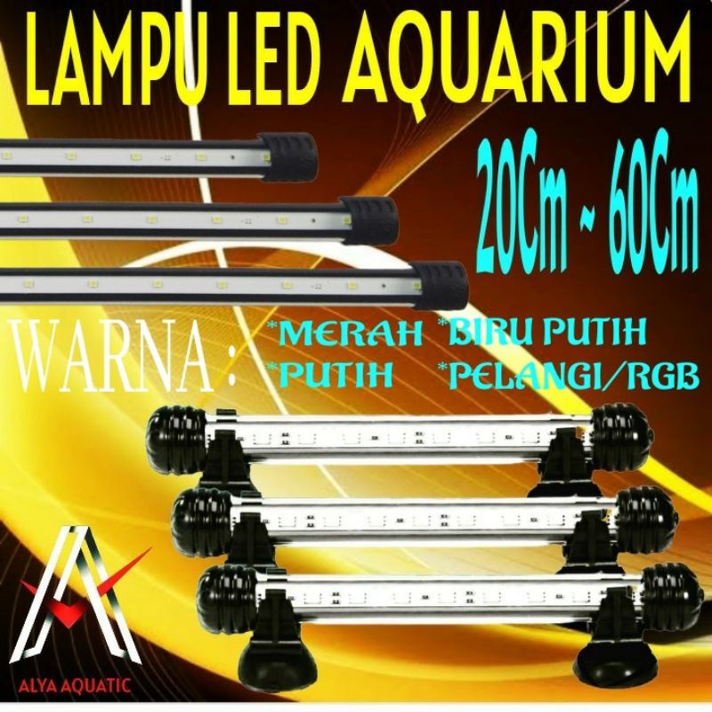 lampu led aquarium 20cm 25cm 30cm 30cm 40cm 60cm 20 25 30 40 60 cm akuarium lamp warna merah biru pu