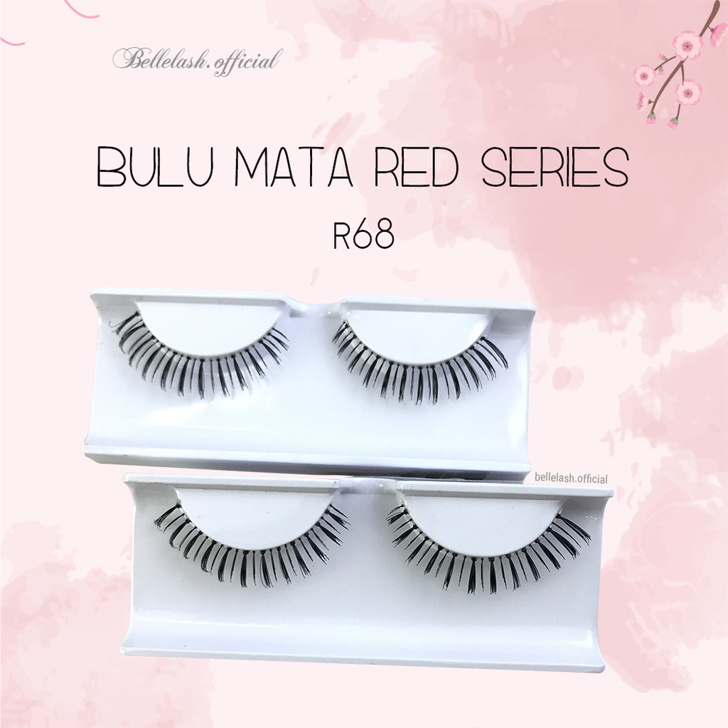 R68 Bulu Mata Bawah Palsu Handmade Natural False Eyelash Eye Lashes Belle Eyelashes Lusinan