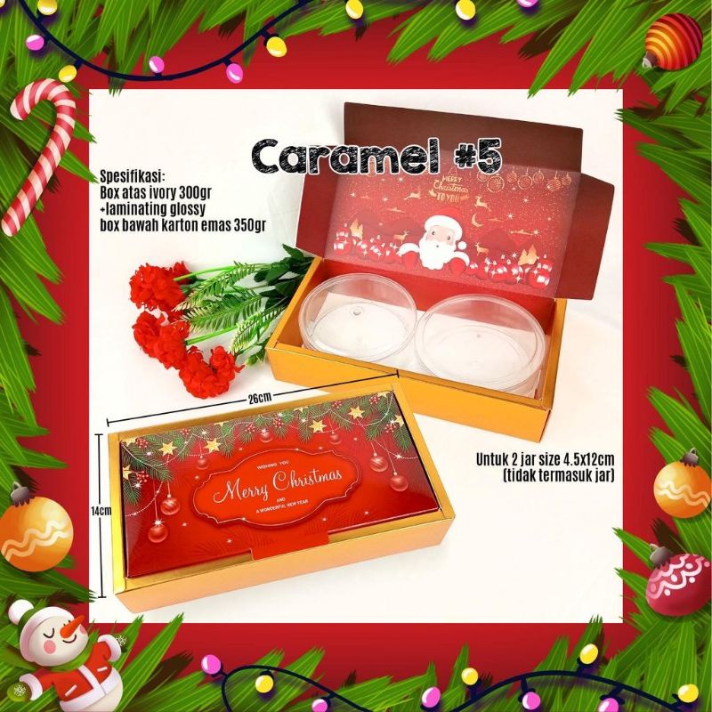 Box Caramel #5 / Box Toples Natal / Dus Kue Toples Christmas